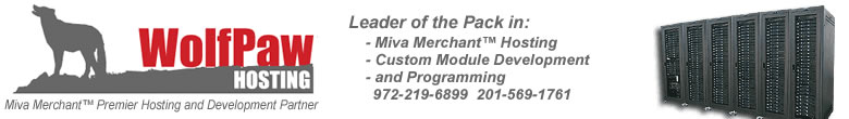 Leader of the Pack in Miva Merchant Hosting, Zen Cart Hosting, Miva to Zen Cart Conversion and Custom Module Development and Programming