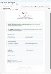 Processing Error Email